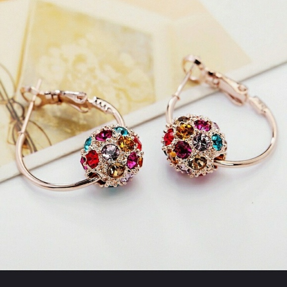 Jewelry - ❗3/$25 Multicolor Austrian Crystal Ball Earrings Jewelry - ❗3/$25 Multicolor Austrian Crystal Ball Earrings